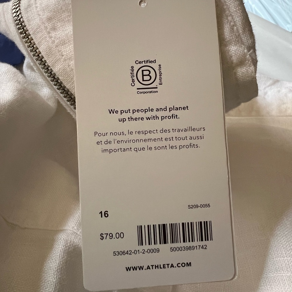 Athleta White Cabo Linen Jogger Track Pants Size 16 - Picture 10 of 13